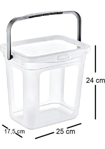 2'li Un ve Bakliyat Kabı 6 Litre Şeffaf Saklama Kutusu fırsatları