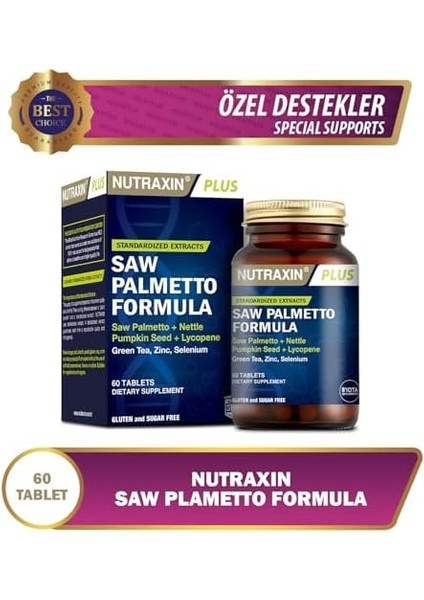 Nutraxin Saw Palmetto Formula 60 Tablet Takviye Edici Gıda