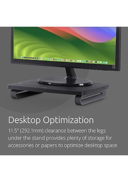 Smartfit Plus Monitör Yükseltici Stand, Ayarlanabilir Yükseklik, 24'' - 36 Kg'a Kadar Monitörler Için, Gri & Siyah, K52786WW fırsatları