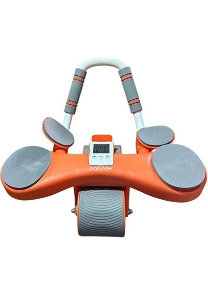 Dijital Ekranlı Çek Bırak - Dirsek Destekli Mekik Aleti - Karın Egzersiz Aleti