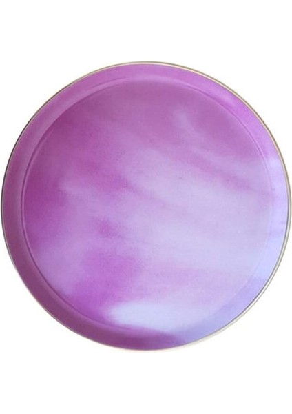 Posh Desen Pembe Düz Tabak 28CM