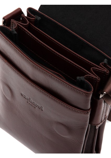 Erkek Erkek Koyu Kahverengi %100 Deri Omuz Çantası 50314080-VR084