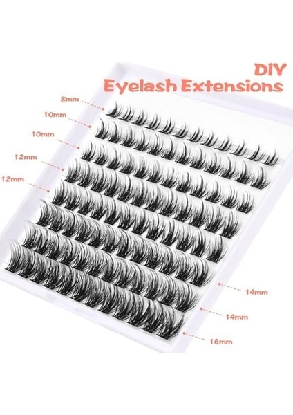 Aputue Kirpik Kümeleri, 48 Adet 8-16MM Uzunluğunda Kirpik Uzantıları, Dıy Bireysel Kirpik Uzantıları, Doğal Görünümlü Kabarık Kirpik Kümeleri, Günlük Makyaj ve Sahne Makyajı Için Kedi Gözü Kirpikler modelleri