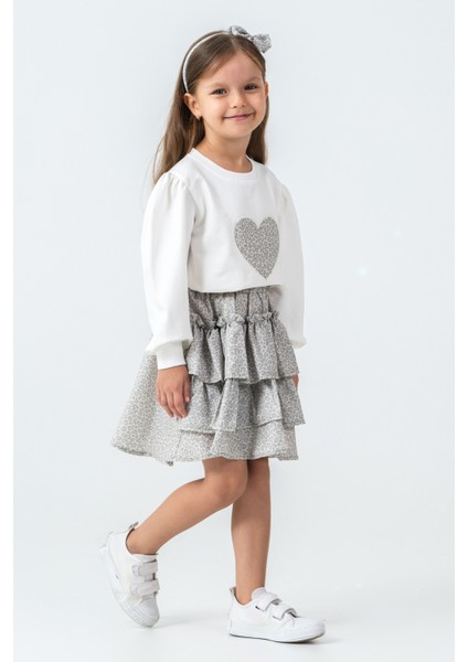 Taşlı Kalp Nakışlı Kız Çocuk 3\'lü Takım - 26K 6341 modelleri