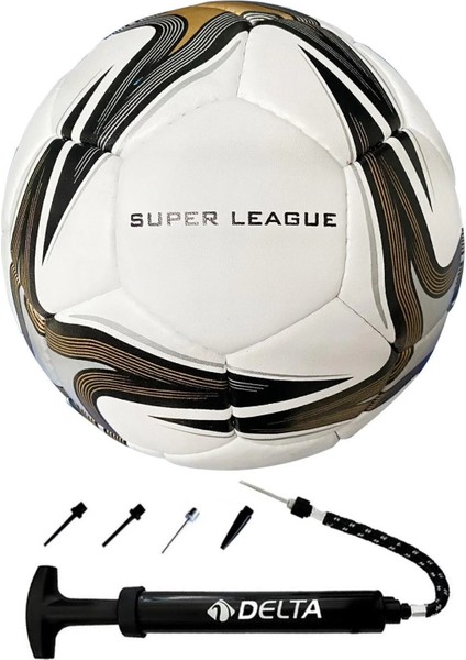 Super League El Dikişli 5 Numara Dura-Strong Futbol Topu + Çok Fonksiyonlu Top Pompası Ikili Set fırsatları