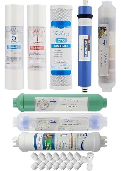 12 Aşama Açık Kasa Su Arıtma Cihazı Filtresi (Ak-12-Set-S)