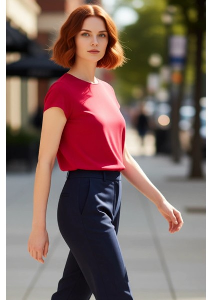 Kadın Esnek Örme Bisiklet Yaka Bluz Günlük Şıklık ve Maksimum Konfor Kaliteli Şık Rahat Modern modelleri