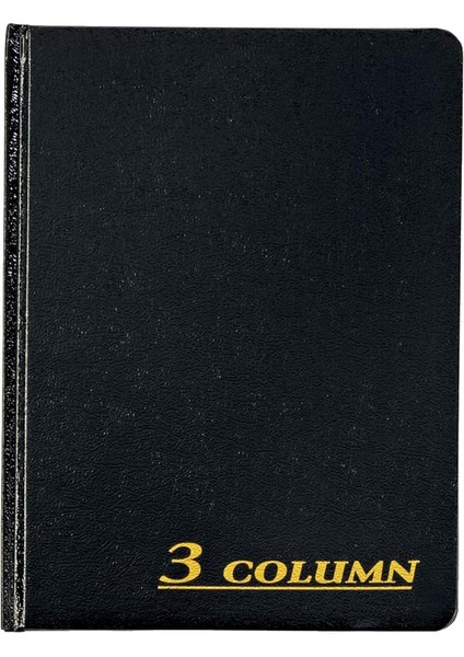 Hesap Defteri, 17,78 x 23,50 Cm, Siyah, 3 Sütun, 80 Sayfa (ARB8003M)