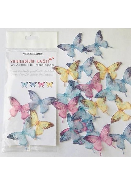 Yenilebilir Kağıt Wafer Paper Hazır Kesilmiş Kelebekler YK-013