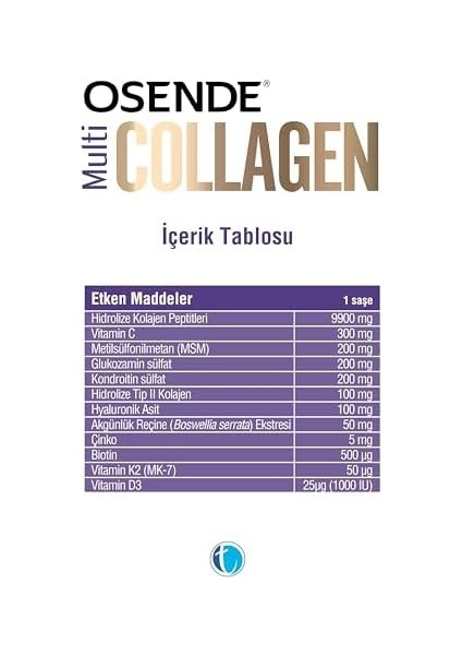 Osende Multi Collagen 30 Saşe fiyatları