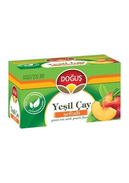 Doğuş Seftali Aromali Yesil Cay 20X1.75 gr