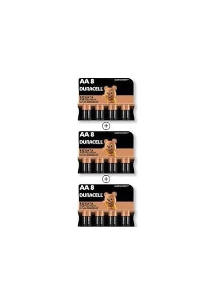 Alkalin Aa Kalın Pil 24&apos;lü Paket