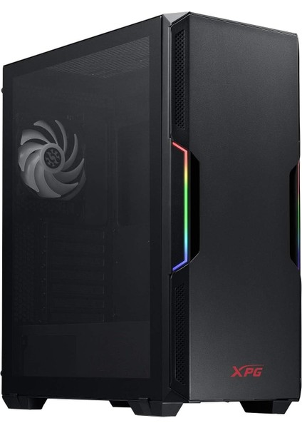 Xpg Güçlü Orta Boy Bilgisayar Kasası, Atx/micro Atx, Mini-Itx, Kompakt Boyut, Temperli Cam Yan Panel, I/o USB 3.0 Bağlantı Noktası, Siyah