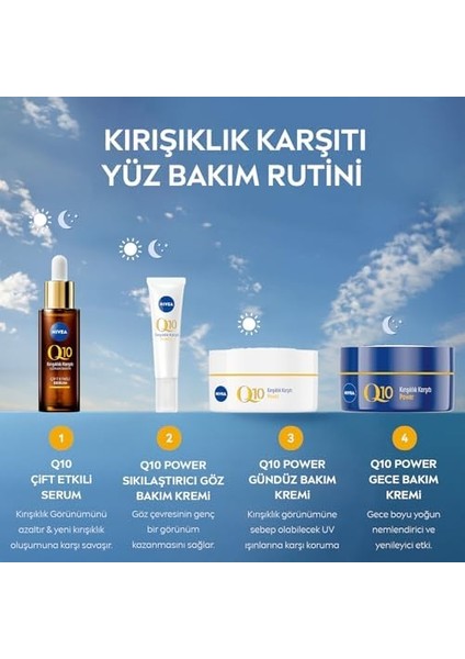 Nıvea Q10 Kırışıklık Karşıtı Gece Bakım Kremi 50 Ml,nemlendirici,yenileyici,kreatin,hyaluronik Asit