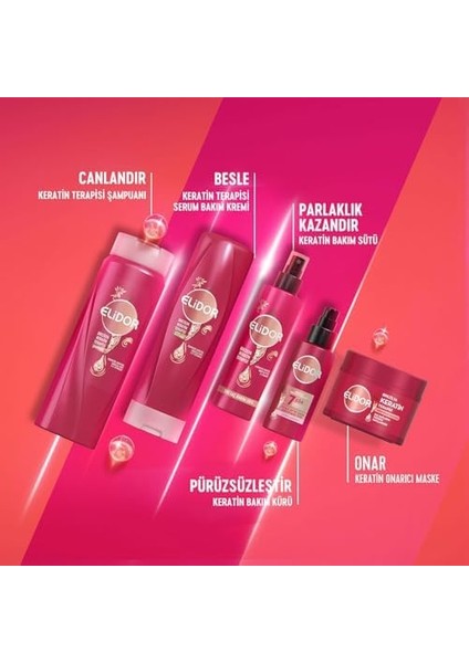 Elidor Saç Bakım Maskesi Yoğun Onarıcı Brezilya Keratin Terapisi 220 ml modelleri