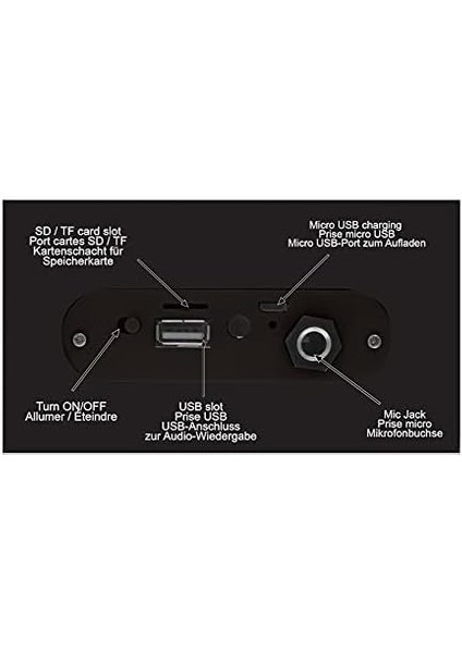 Ipparty Hoparlör - Taşınabilir Bluetooth Mikrofon Hoparlörü, Karaoke, Işık Efektleri, Kablosuz, Usb, Sd Kart, Şarj Edilebilir Pil, Siyah, BTP180BKZ, Tek Boyut modelleri