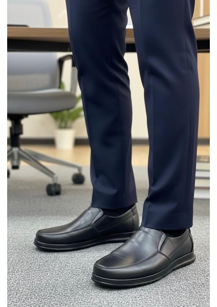 Erkek Hakiki Deri Günlük Ayakkabı Mevsimlik Kışlık Kaydırmaz Taban Bağcıksız modelleri