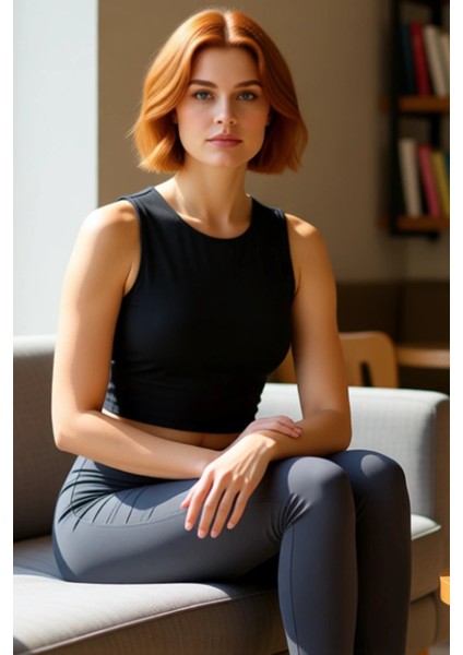 Kadınlar Için Çok Yönlü Içi Pedli Örme Spor Üst Kaliteli Şık Rahat Modern Zarif Günlük