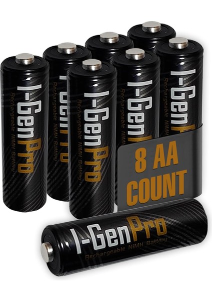 Pro P103 8 Adet Aa 2950 Mah Şarj Edilebilir Pil 1.2V Ni-Mh Şarjlı Pil