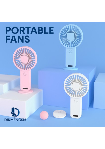 💨 Subzero HD14 Ofis Için Masaüstü USB Şarjlı El Fanı | 3 Kademeli Güçlü Rüzgar & Sessiz Çalışma