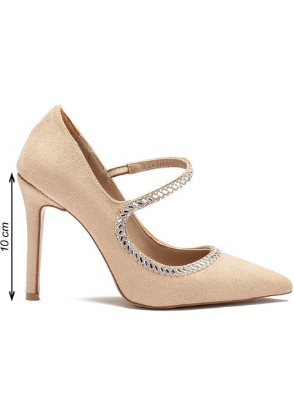 Kadın Özel Taş Işlemeli Yüksek Topuklu Sivri Burun Abiye Ayakkabı 1115 fiyatları