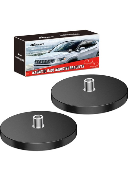 2 Adet Manyetik Taban LED Işık Çubuğu Montaj Braketleri, Güçlü Enayi Tutucu Tabana Monte Offroad Iş Yardımcı Lambalar Kaput A-Ayağı