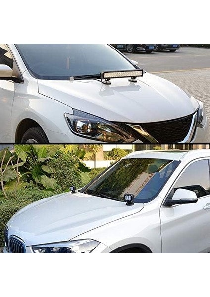 2 Adet Manyetik Taban LED Işık Çubuğu Montaj Braketleri, Güçlü Enayi Tutucu Tabana Monte Offroad Iş Yardımcı Lambalar Kaput A-Ayağı modelleri