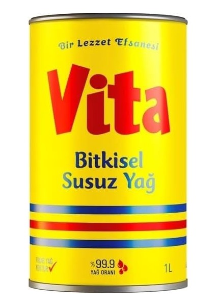 Vita Bitkisel Susuz Yağ 1 Lt