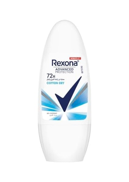 Rexona Üstün Koruma Kadın Roll On Deodorant Cotton Dry 72 Saat Kesintisiz Koruma 50 ml