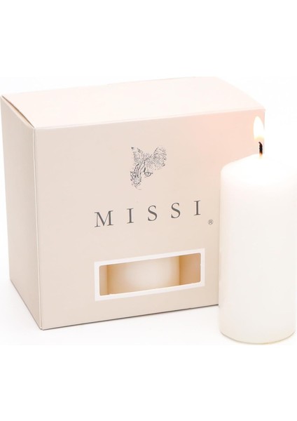 Ekru Bar Mum Seti (3,5x8 Cm)