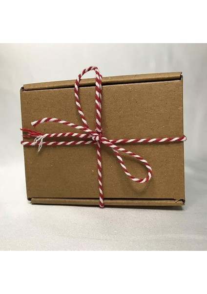 Beyaz Ip Iki Renkli Bileklik Paketleme Ipi 10 Metre (Kırmızı)