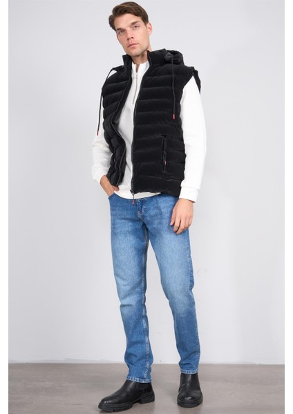 Çetinkaya Mentality 7927 Şişme Yelek Kadife Görünümlü Regular Siyah fiyatları