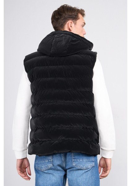 Çetinkaya Mentality 7927 Şişme Yelek Kadife Görünümlü Regular Siyah fırsatları