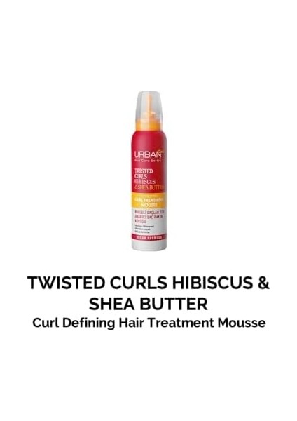 Urban Care Twisted Curls Hibiscus & Shea Butter Kıvırcık ve Dalgalı Saçlara Özel Onarıcı Bakım Köpüğü 150 Ml- Vegan modelleri