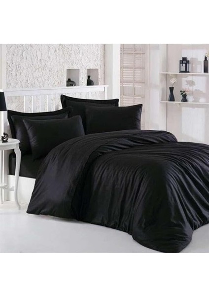 Hermosa RANFORCE%100 Pamuk Çift Kişilik Nevresim Takımı - Siyah