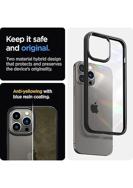 iPhone 13 Pro Max ile Uyumlu Kılıf Ultra Hybrid Matte Black - ACS03205 indirimleri