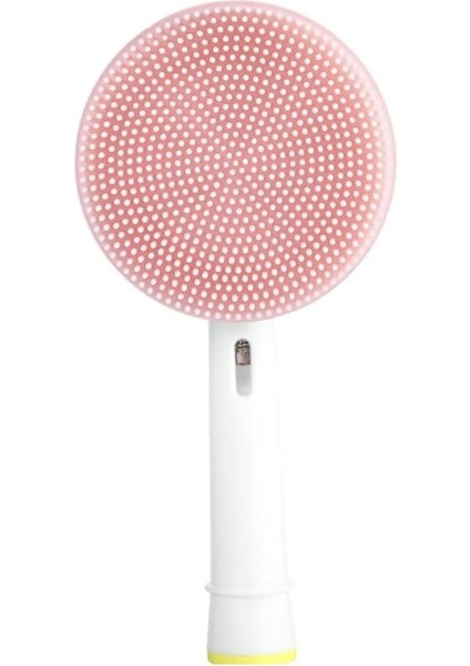 Şarjlı ve Pilli Diş Fırçaları ile Uyumlu Silikon Yüz Temizleme ve Masaj Aparatı – Pembe