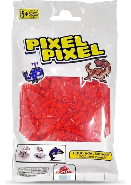 Castle 1000'LIK Midi Boncuk (Kırmızı)-Red Actıvıty Beads (1000 Pcs)