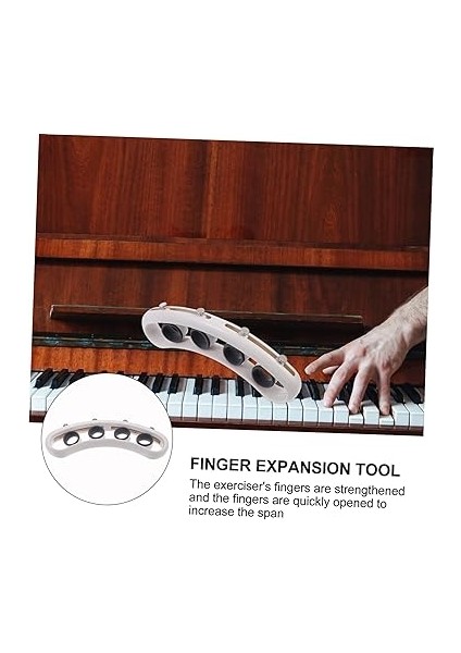 Ukulele Gitar Piyano Parmak Egzersiz Aleti Parmak Genişletici Başlangıç ​​müzik Aleti Eğitimi Beyaz indirimleri
