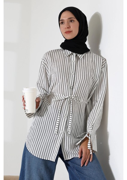 Kadın Modal Dokuma Kumaş Siyah Tesettür Gömlek modelleri