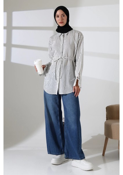 Kadın Modal Dokuma Kumaş Siyah Tesettür Gömlek fırsatları