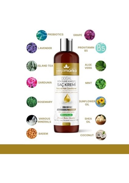 Yeşilmarka Natural Hair Conditioner - Anti Hair Loss Saç Kremi