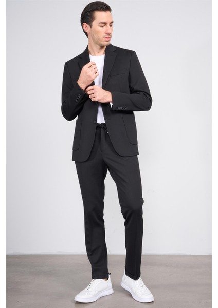 9148 Erkek Mono Yaka Slimfit Takım Elbise Siyah fiyatları
