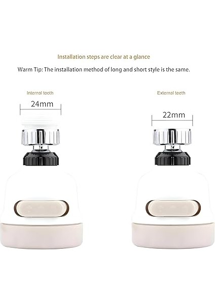 360° Ayarlanabilir Musluk Başlığı – Su Tasarruflu Lavabo Ucu, 3 Farklı Püskürtme Modu, Sıçramaya Dayanıklı Tasarım | Mutfak ve Banyo Lavaboları Için Döner Musluk Başlığı fırsatları