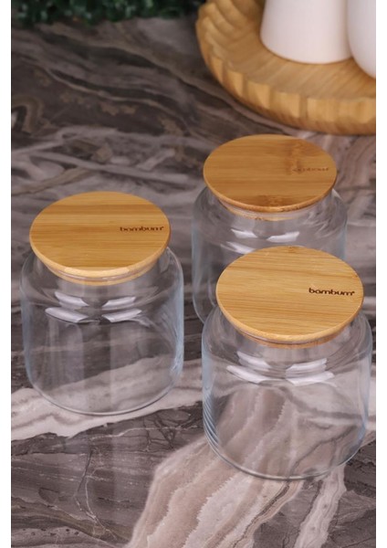 Zone - 3'lü Cam Saklama Kabı 800ML Vakumlu Bambu Kapaklı fiyatları
