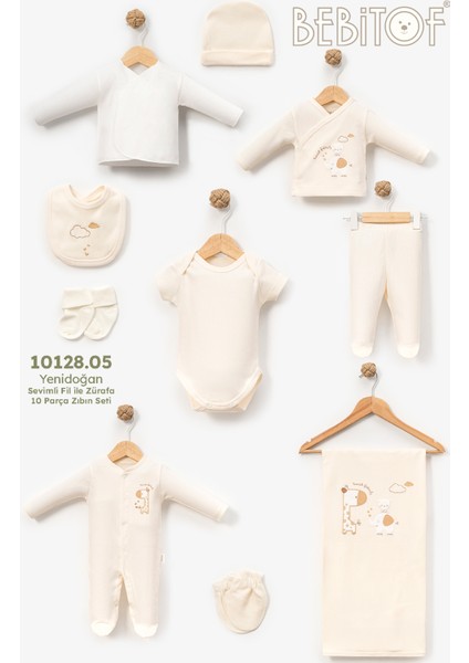 My Baby Kumsal % 100 Coton 10 Lu Hastane Çıkışı Sevimli Fil ve Yavru Zürafa Desenli somon10128 fiyatları