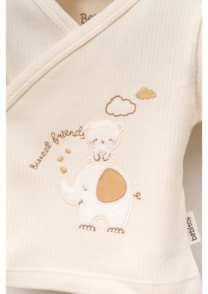 My Baby Kumsal % 100 Coton 10 Lu Hastane Çıkışı Sevimli Fil ve Yavru Zürafa Desenli somon10128 fırsatları