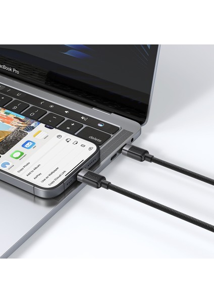 CA-7380 | Usb-C - Çift Usb-C 100W Manyetik Sarılabilir Şarj Kablosu fiyatları