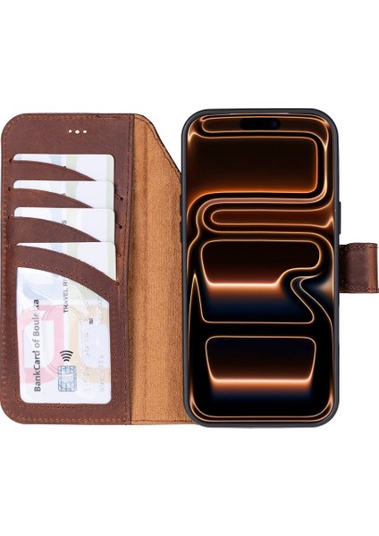 iPhone 17 Pro Max Uyumlu Hakiki Deri Magsafe ve Rfıd Koruma Özellikli Çıkarılabilir Cüzdanlı Kılıf fırsatları