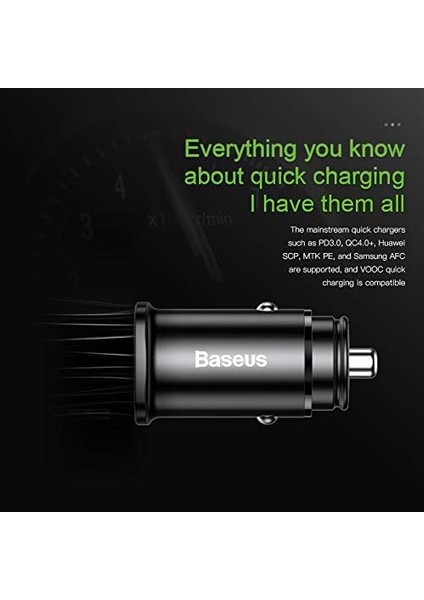 Square Metal A+C 30W Pps Araç Şarj Adaptörü (Pd3.0、qc4.0+Scp、afc) Siyah fiyatları